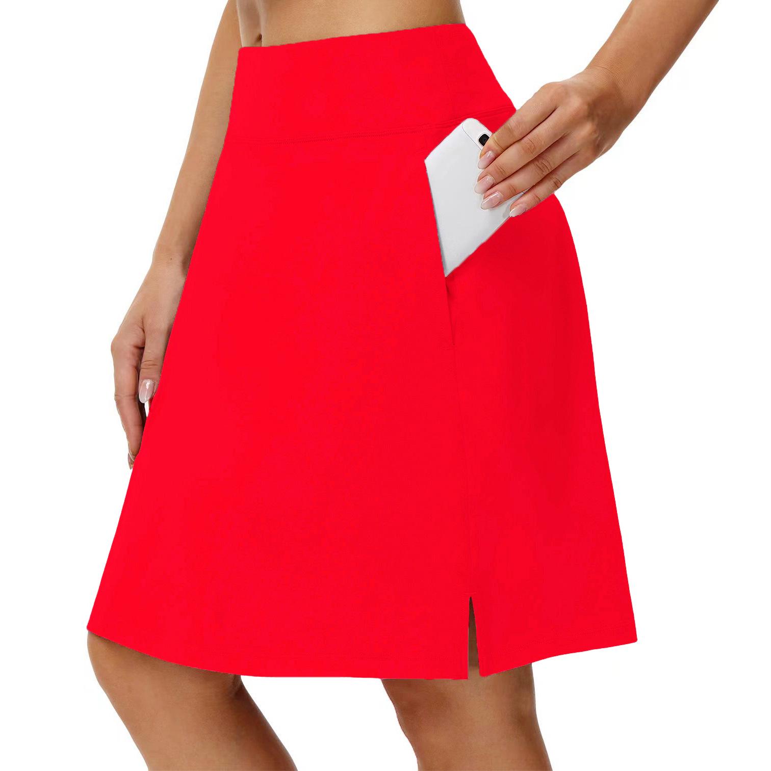 

Жіноча швидковисихаюча спортивна спідниця середньої довжини з вбудованими шортами для йоги, тенісу та бігу Extra Large