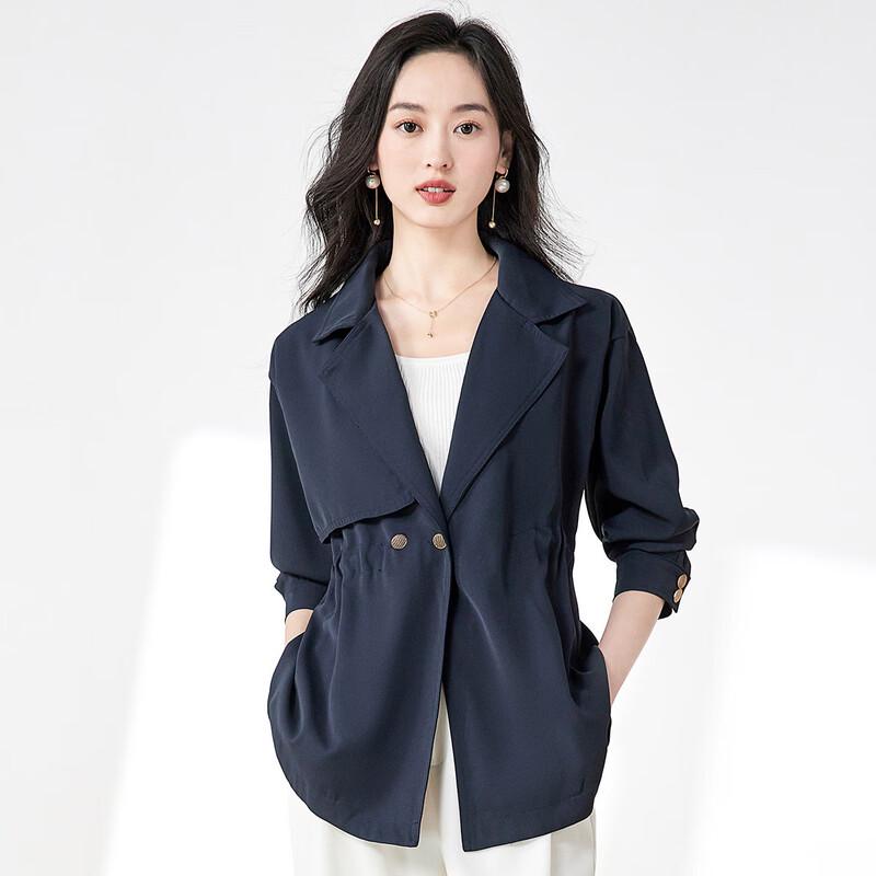 

Mokana Women s Classic Casual Long Sleeve Trench Coat MKNJD3824 XL