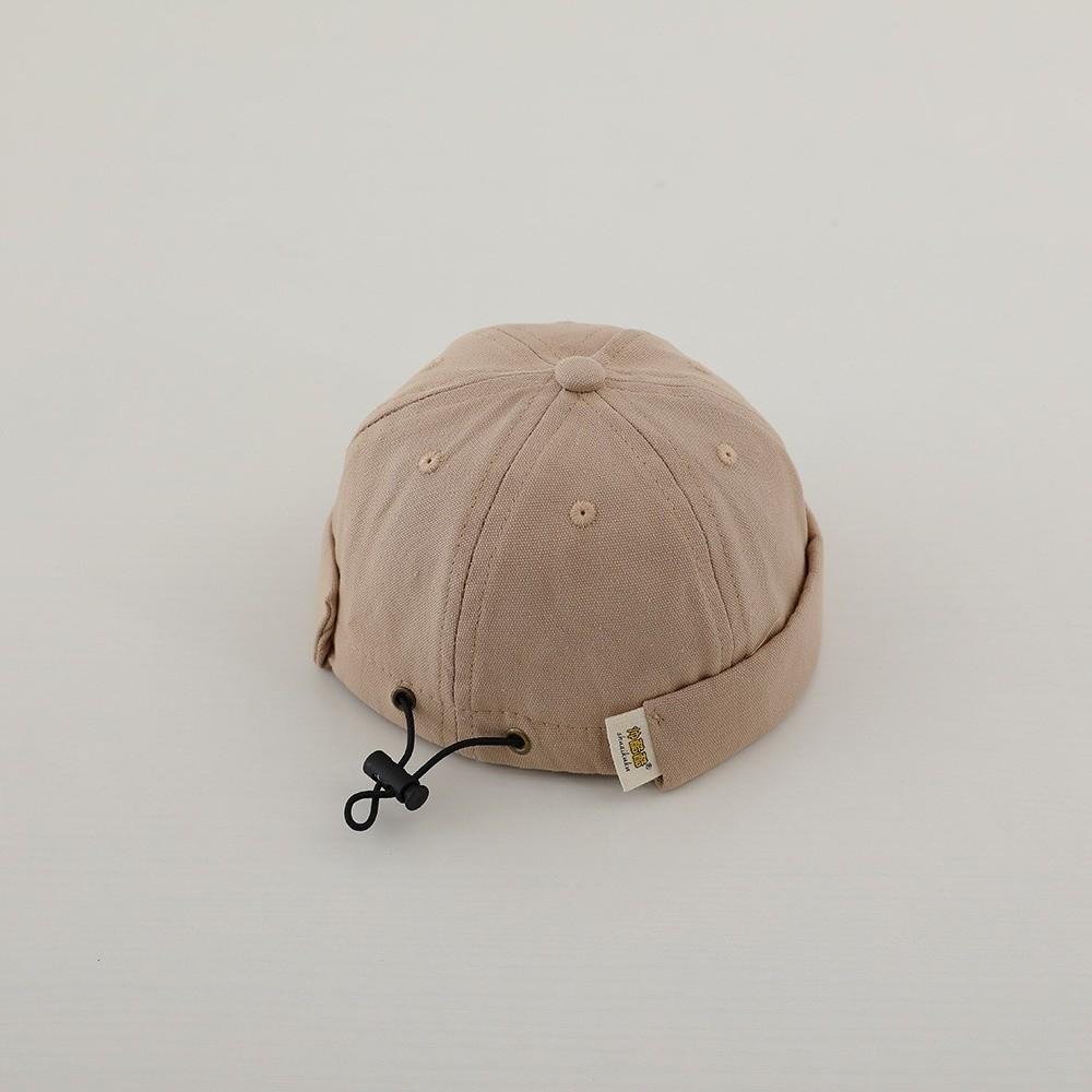 Einfarbige Baby-Sonnenkappe Baumwolle Bär Melone Niedrige Kinderkappe Ohne Schirm Jungen Mädchen