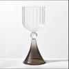 Small Ins Champagne Cup High Beauty Household Red Wine Cup Heat Resistant Vertical Textured Glass Mug Dessert Juice Goblet