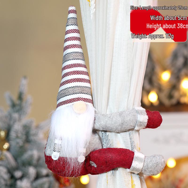 Kreativa julgardinsband: Snögubbe & Gammal Man Tecknade Prydnader