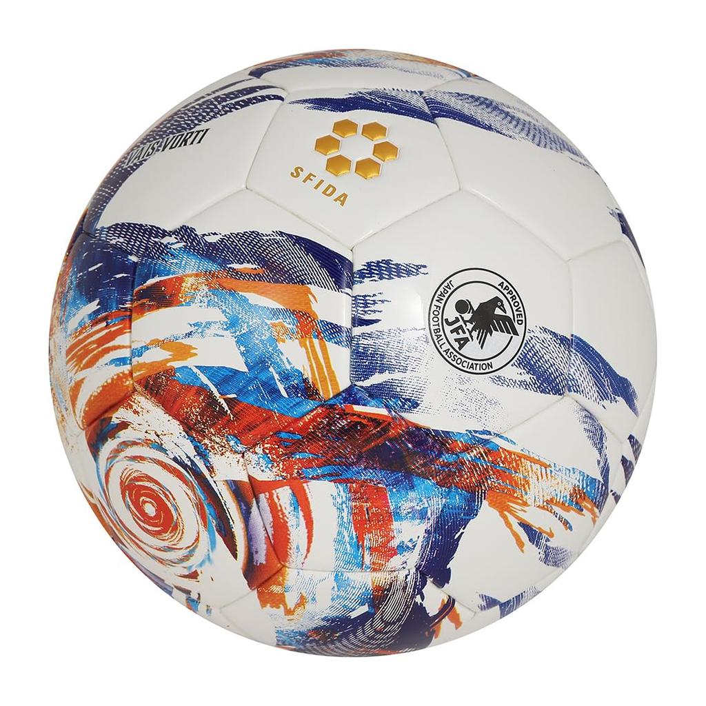 SFIDA VAIS VORTI Soccer Size Official Match and Professional Practice Thermally Grown Ball, 5, Ball, (White/Blue)