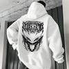 2025 Hot Sale Men's Hooded Sweatshirt Satan 666 Printed Hoodies Autumn Winter Daily Casual Sporty Outwear Male Urban Fashion Top