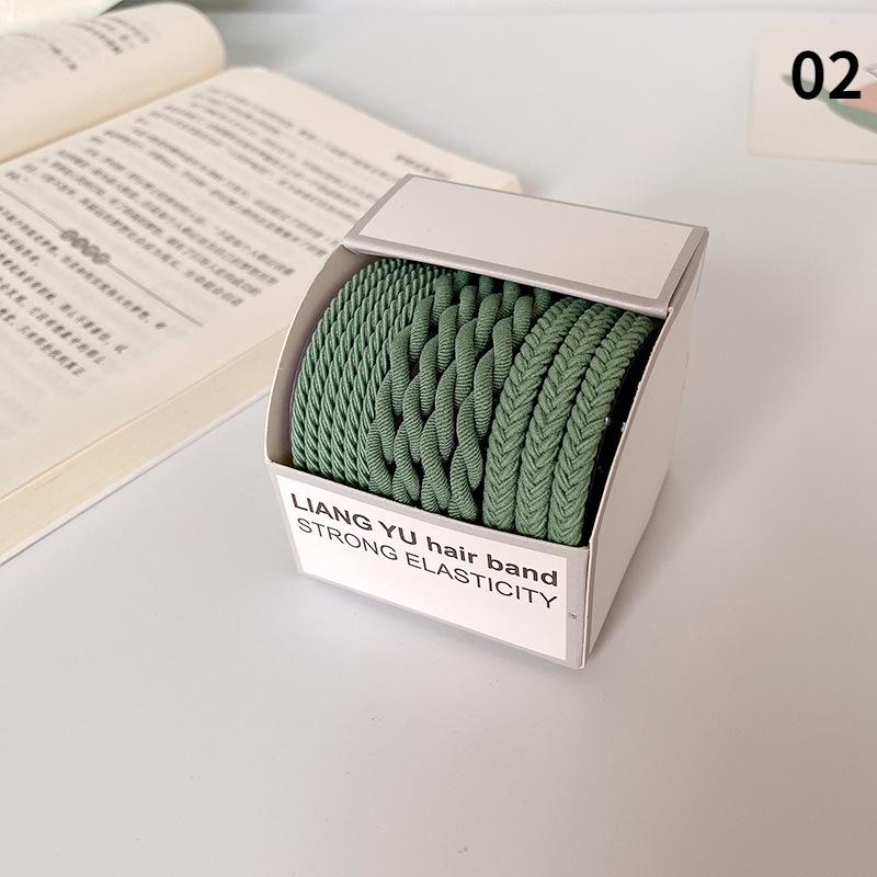 Fashion Hair Ties Set for Women Girls Simple Twist Elastic Rubber High Ponytail Hair Bands Hair Rope Hair Accessories Set