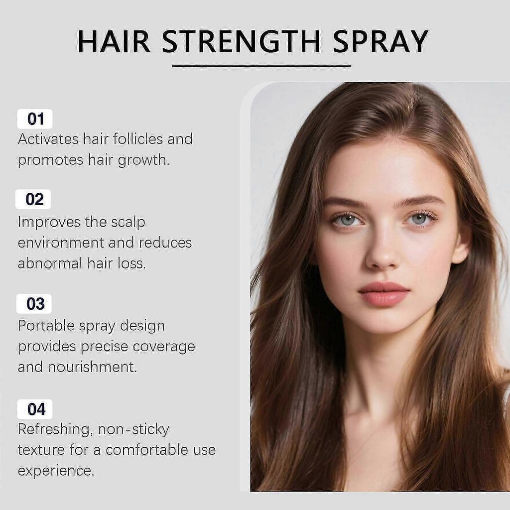 Hair Growth Spray, Thinning Hair Loss/Regrowth Treatment with Ginger & Rosemary Oil for Women/Men, Accelerates Hair Growth, Refreshing 60ml