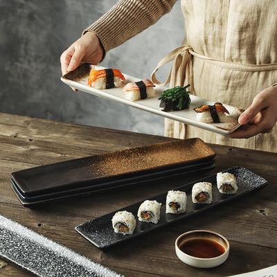 15 Zoll Extra Lange Rechteckige Keramikplatte Große Servierplatte Snack Sashimi Schale Sushi Platte Haushaltsküche Geschirr Teller