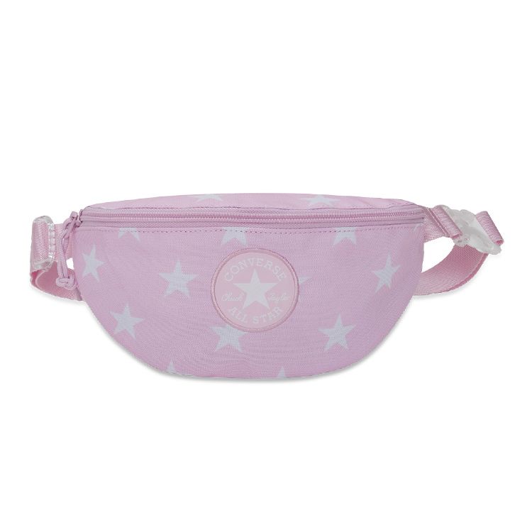 Converse Sling Pack Series Star Print Brand Logo Patch Zipper Closure Unisex Sling Bag Light-Red 10022528518 Light Red