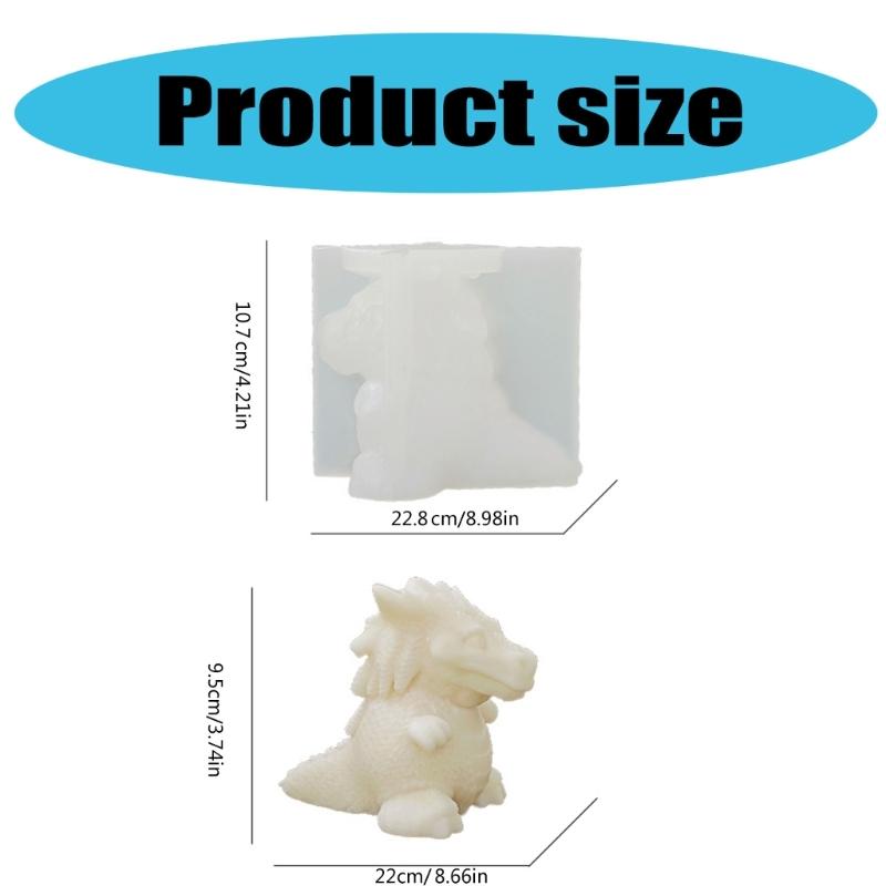 Flexible Sturdy Silicone Mould Fashion Accessory for Making Unique Dinosaur Shaped Candle and Home Decorations