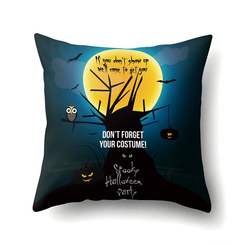 Halloween Pillowcase Car Waist Pillow Pumpkin Sofa Cushion Cover Office Home Living Room Pillowcase