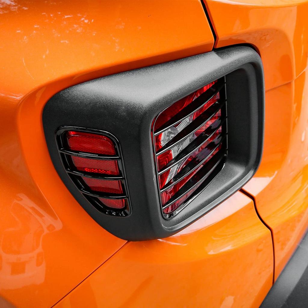 Bakljus Lampöverdrag Persienner ABS Bakre Bakljusskydd för Jeep Renegade 2016 2017 2018 , Svart