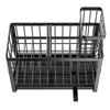 Kitchen Sponge Holder Stainless Steel Sink Box Dish Scrubber Holder Countertop Organizer with High Brush Holder 2