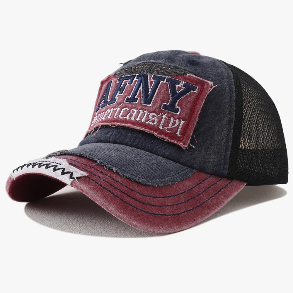 

New Designer Unisex Mesh Breathable Baseball Cap Outdoor Letter Embroidery Fishing Hats Sunscreen Cap Snapback Trucker Cap Adjustable