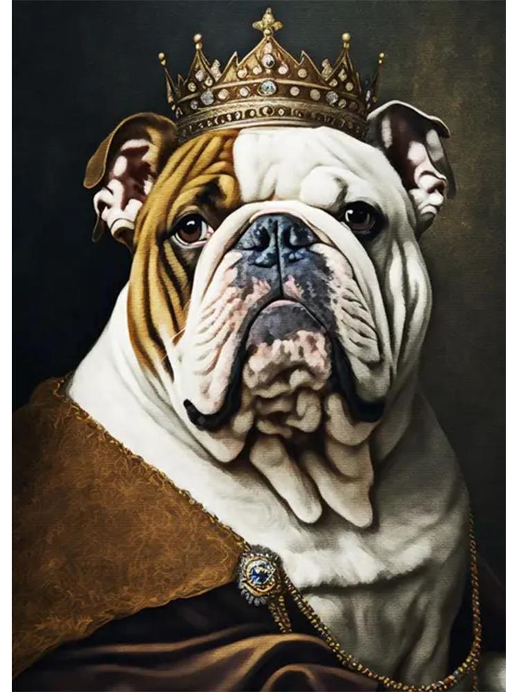 Nowoczesna moda zwierzęca szlachetny rocznik lew tygrys pies niedźwiedź 5DDIY diamentowe malowanie sztuka ścienna obraz dekoracja salonu