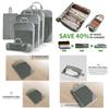 6Pcs Compression Packing Cubes Set for Travel Packing Cubes Compression Compressible Storage Bags for Carry On and Suitcases