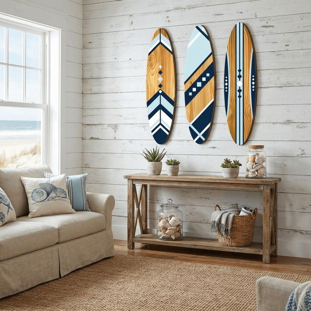 Hawaiian Theme Surfboard Wall Decor Tropical Wall Hanging Sign Beach Themed Sign  Home Decor