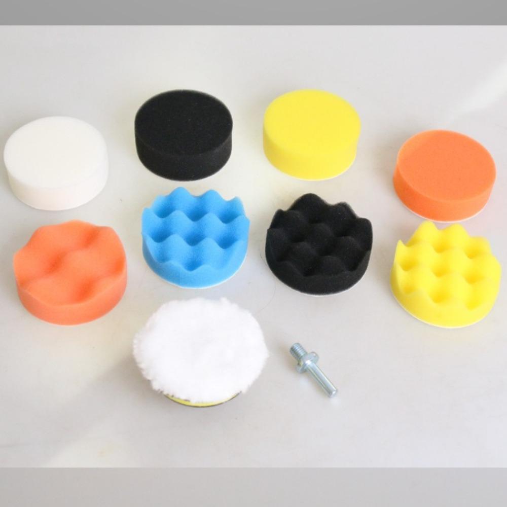 Automotive Detailing Sponge Kit for Polishing & Waxing - Includes Japanese Wool Pads, Sponge Wheels & Polishing Discs