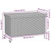 Garden Storage Box with Wheels Beige 110 x 55 x 73 cm Poly Rattan