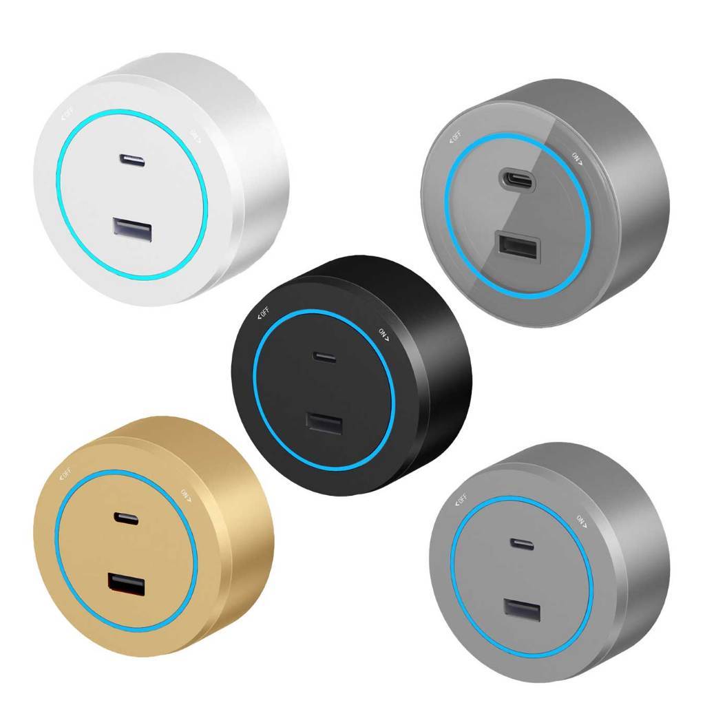 30/60/80/100cm Home & Office Multi-Function USB Adapter Wall Mounted Track Power Socket Power Track Socket
