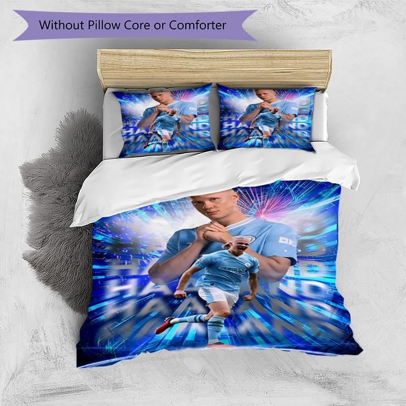 3pcs Haaland9 Design Cover Set - HD Printed Bedding with 1 Cover and 2 Pillowcases - Perfect for Home and Dorm Decor