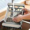 2025 Stainless Steel Extendable Sink Drying Rack - Adjustable Kitchen Drain Basket for Dish/Fruit Organizing Storage Tool