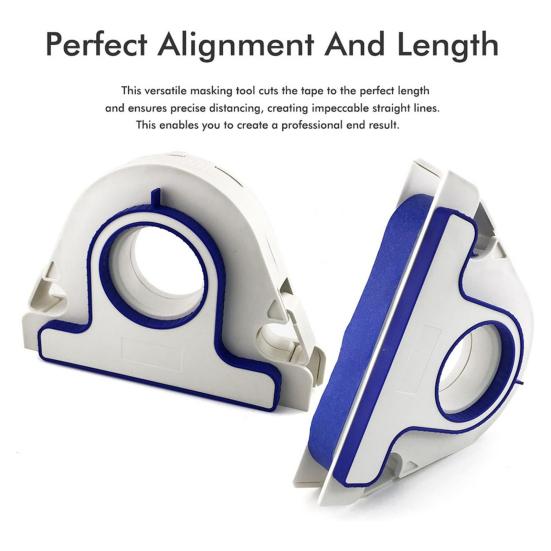 Abroller für Kreppband mit Barriere-Schildern Eckbefestigungen Sockelleisten Fensterrahmen Bandapplikator