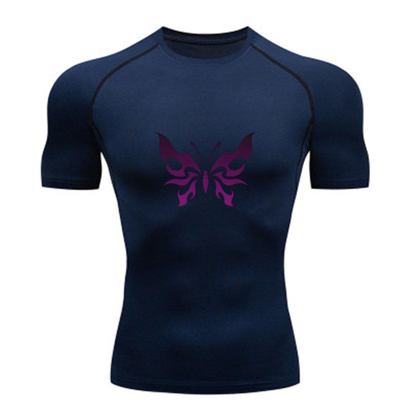 Men's Quick Dry Compression Workout T-Shirt, Stylish Tribal