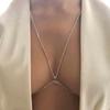 New Simple Hollow Bra Chain Ins Versatile Shiny Rhinestone Bikini Body Chain Body Chain