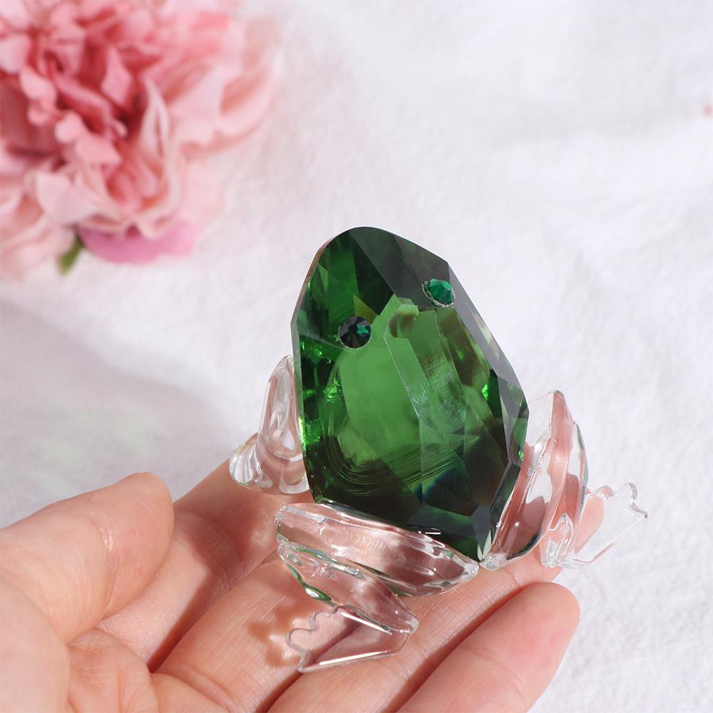 Handicraft Crystal Frog Figurines Transparent Simulation Animal Decoration  Birthday Gift
