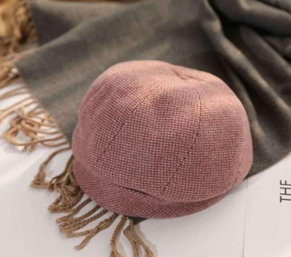 Pattern Cotton Polyester Fleece Korean Style Hat Women Beret Round Beret Winter Autumn Hat