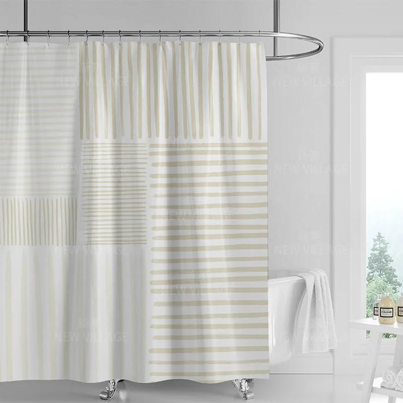 Abstract geometric graffiti shower curtain Nordic minimal wind waterproof fabric bathroom curtain shower curtain 180x200