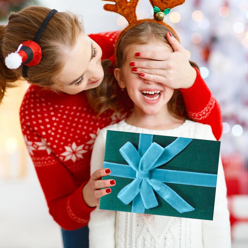 Flocking Ribbon Christmas Velvet Ribbon Orranment Packaging Ribbon for Gift Wrapping Bowknot Christmas Ribbon Party Decorations