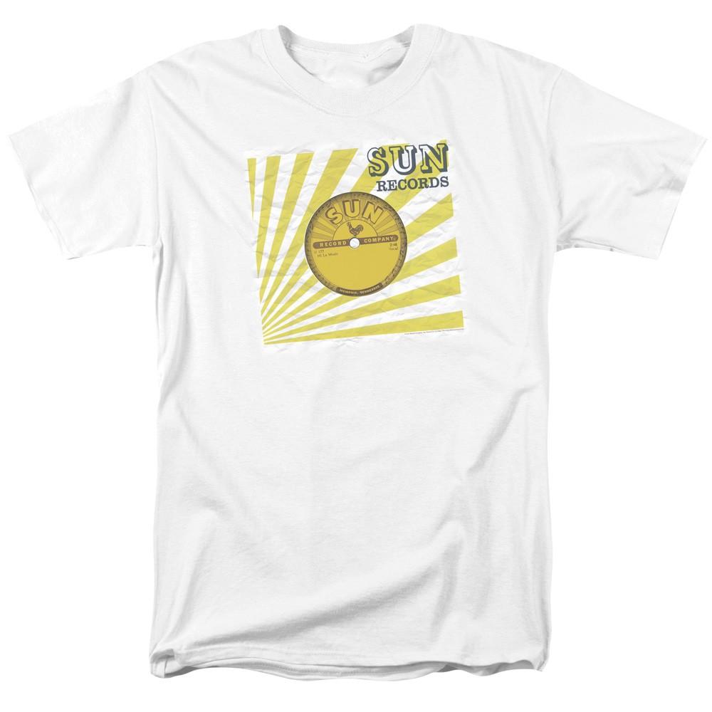 Sun Records - Fourty Five - Adult Unisex Short Sleeve T-Shirt - White L