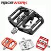 Racework Aluminiowe Pedały SPD Wpinane na Płaskie Rower Górski MTB Jazda po Szlaku