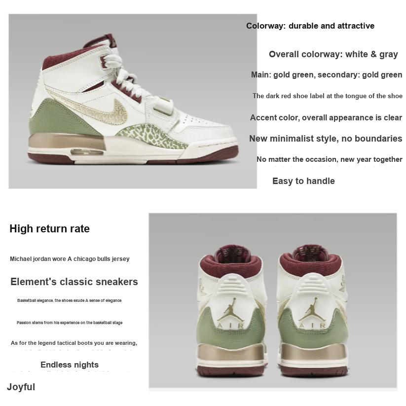 Air Jordan Legacy 312 GS Year of the Dragon Kids Sneakers Cream Sail Metallic-Gold-Grain FZ5047-120