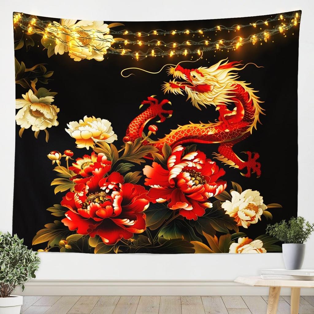 Wilder Wolf Kinder Wandteppich Sonne Mond Traumfänger Boho Wandteppiche Jungen Mädchen Zimmer Deko Wildtier Jagd Abenteuer Rustikal