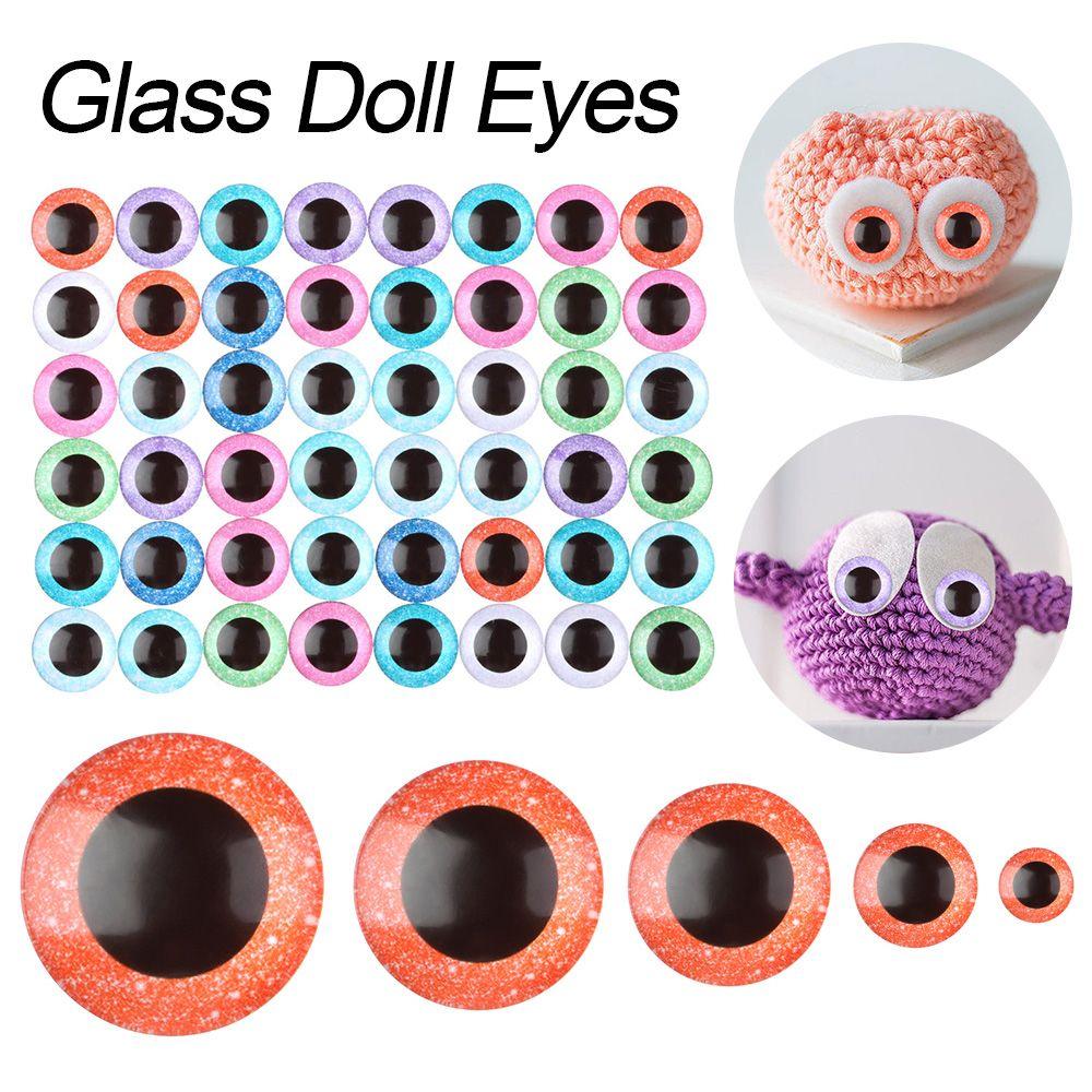 

Craft Handmade Puppet Toys Accessories Glass Doll Eyes Cabochon Flat Eyeballs Round Eyes