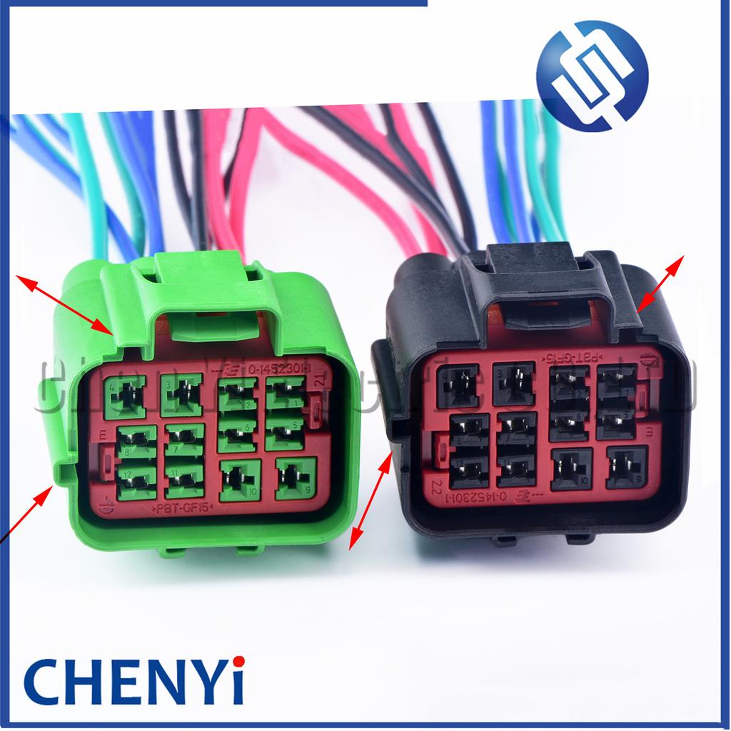12 Pin Automotive Waterproof Connector Car Fuel Pump Headlight Wire Harness Plug 1452299-1 1452299-2