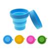 Silicone world Folding Cups 150ml Food Grade Water Cup Travel Silicone Retractable Coloured Portable Outdoor Coffee Handcup