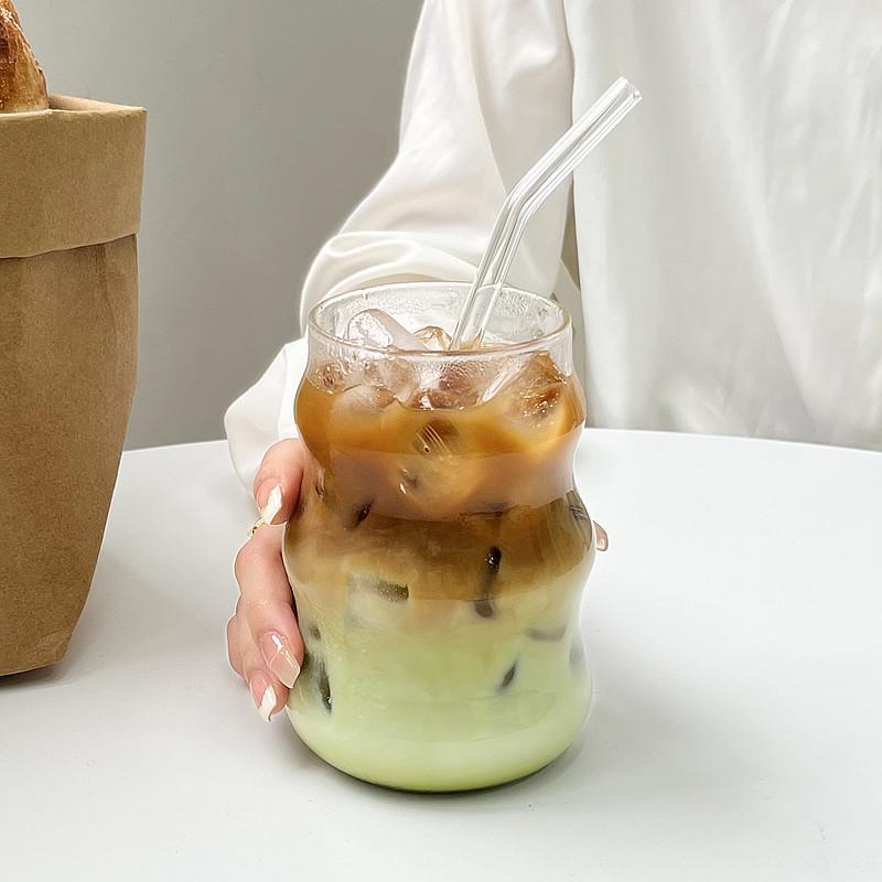 Chubby High Borosilicate Glass Cloud Cup - Simple, Thick, Single Layer for Juice & Beverages