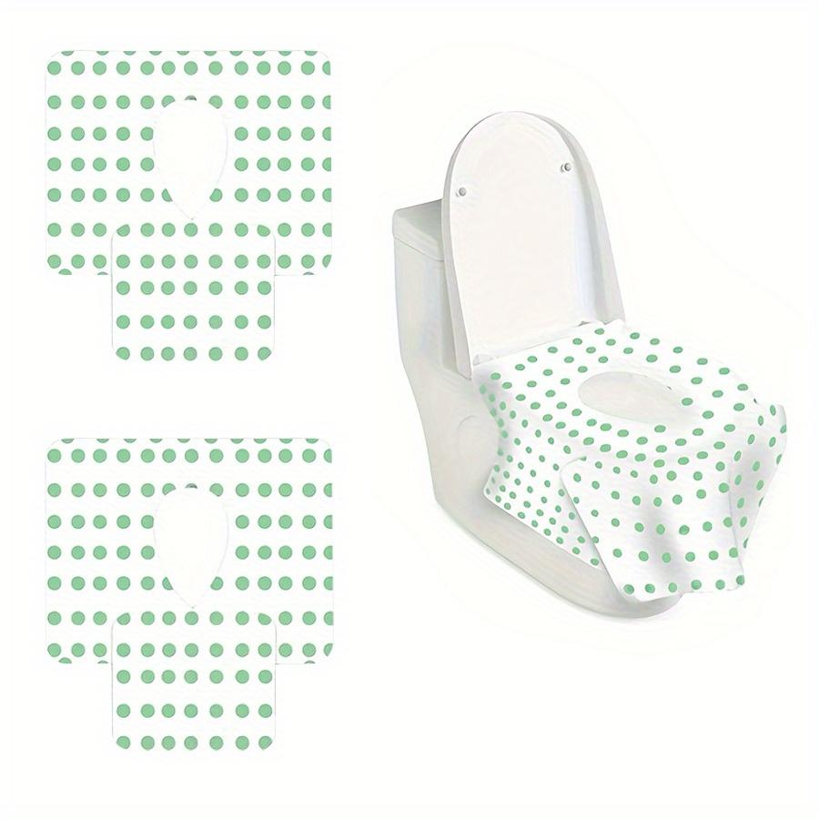 5/10/20pcs Disposable Toilet Seat Covers Green Polka Dot Design Travel Hygienic for Home Public Restrooms Portable Toilet JXB