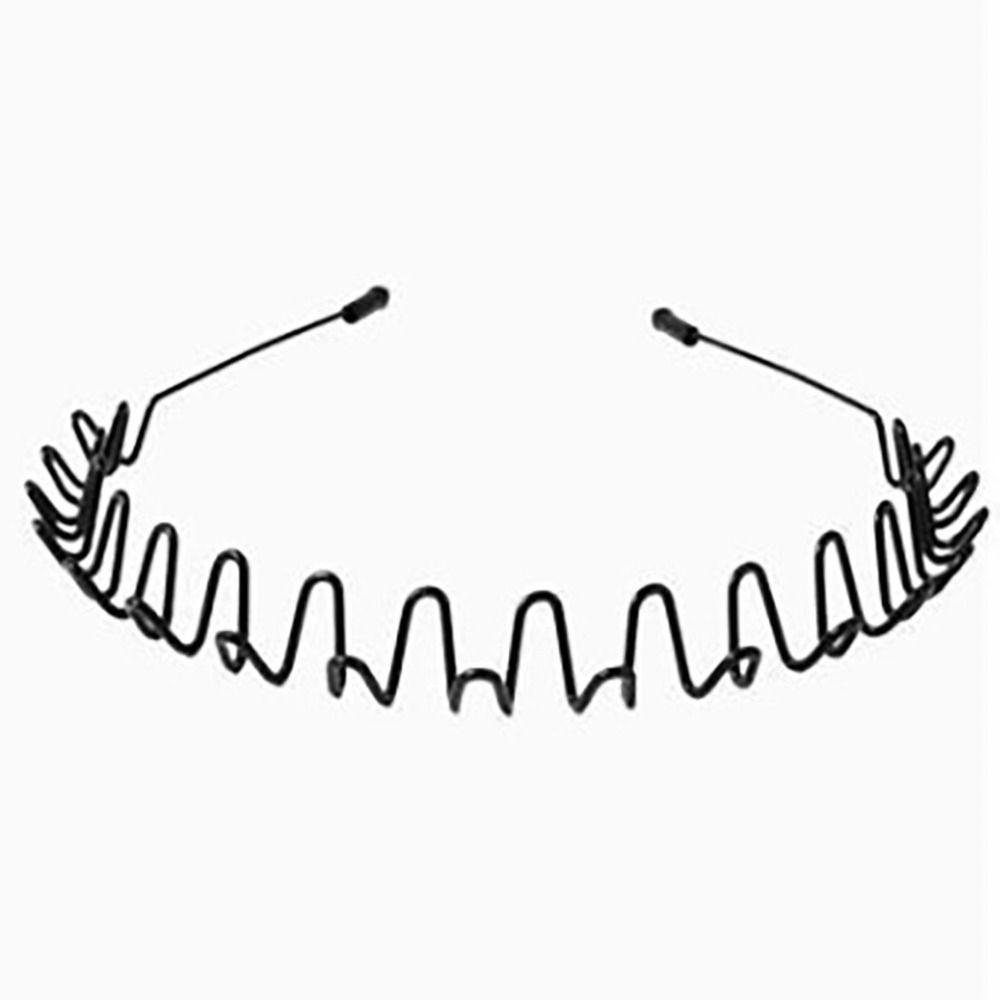 Hair Styling Tool Alice Style Casual Headwear Sports Metal Hairband Wavy Headband Black Head Hoop