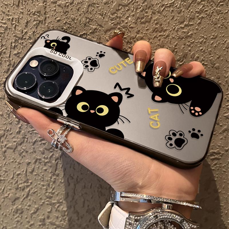 Cartoon Cute Black Cat Phone Case for Xiaomi Redmi Note 14 13 12 11 10 9 8 Pro Plus 14S 12S 11S 10S 9S Redmi 14C 14R 13C 12C 11A