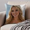 SScarlett Johansson Cushion Cover Pillowcase Antidustmite Invisible Zipper Short Plush Sofa Cushion