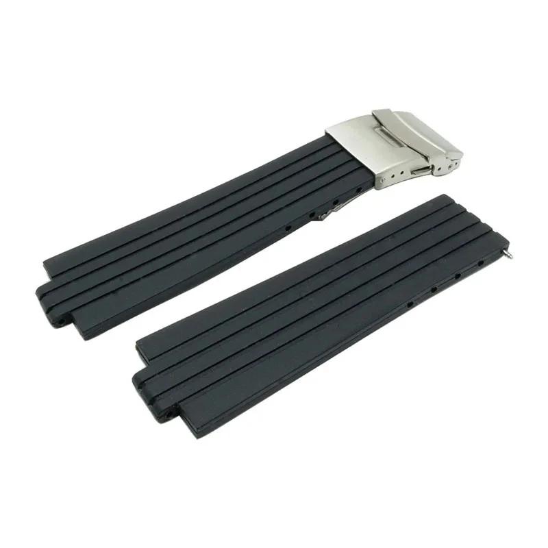 Silicone Rubber Watchband For Oris Aquis 7330 7740 Striped Watch Band Convex Strap Wristband Black Blue 22x12mm 24x11mm 24x12mm