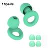 1-10 Sets Soft Silicone Earplugs Reusable Ear Plugs For Sleeping Swimming Waterproof Noise Reduction Work Study Travel Daily Use