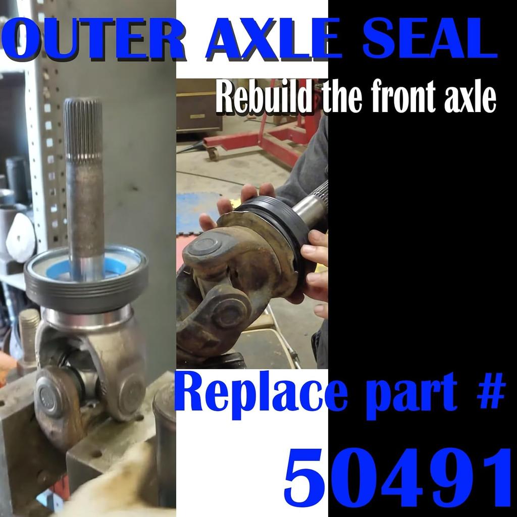 Replace 50491, 28600, 710493 Outer Axle Shaft Seal Fit For Ford Super Duty Excursion 1998-2004 F250 F350 F450 F550 with Dana 50/60 Front Differential