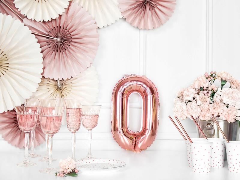 Foil Balloon Letter "O", 35Cm, Rose Gold 1pc