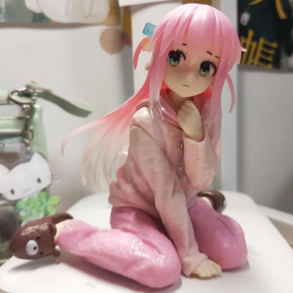 10CM Anime Bocchi The Rock Gotoh Hitori Pyjama Figur Coreful Statue Sammlerstück Dekoration Geschenk Kinder PVC für Poseable Gelenkige Skala Detailliert Beweglich
