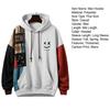 Outono inverno masculino hoodie solto manga longa cor combinando grande remendo bolso padrão dos desenhos animados retro com capuz grosso quente pulôver streetwear masculino topo