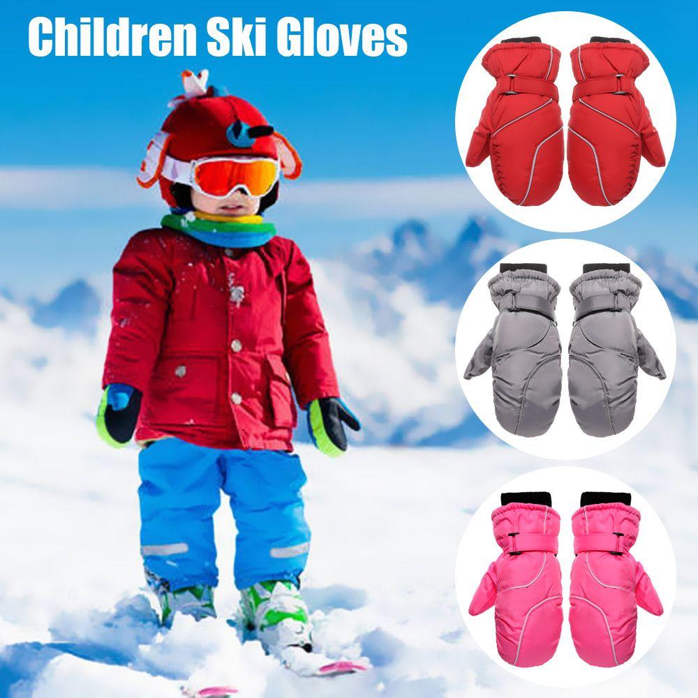 Children Kids Winter Windproof Waterproof Long-sleeved Mitten Children Ski Gloves Snow Snowboard